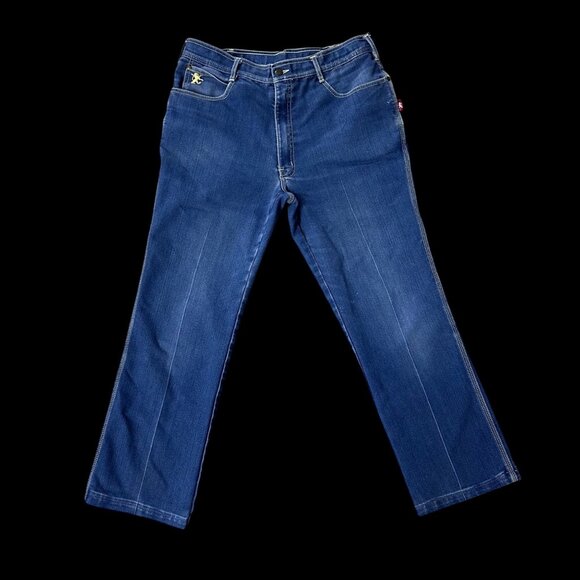 Vintage Jeans Blue Denim Braxton Stretch 1980s Taiwan Retro 5 Pocket High Waist - Picture 2 of 15